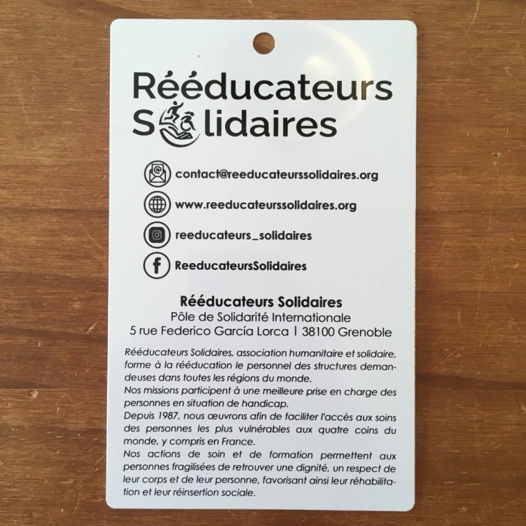 caducée Rééducateurs Solidaires 2025 face arrière