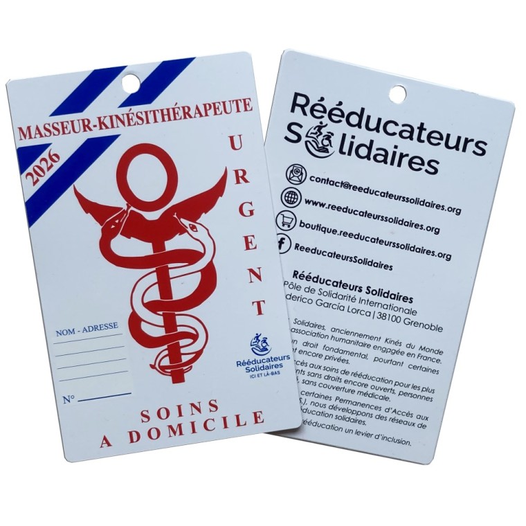 caducée Rééducateurs Solidaires 2026 recto/verso