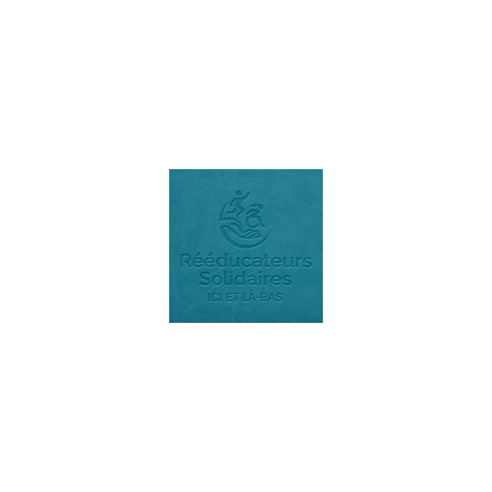 marquage couverture bleue pour agenda professionnel