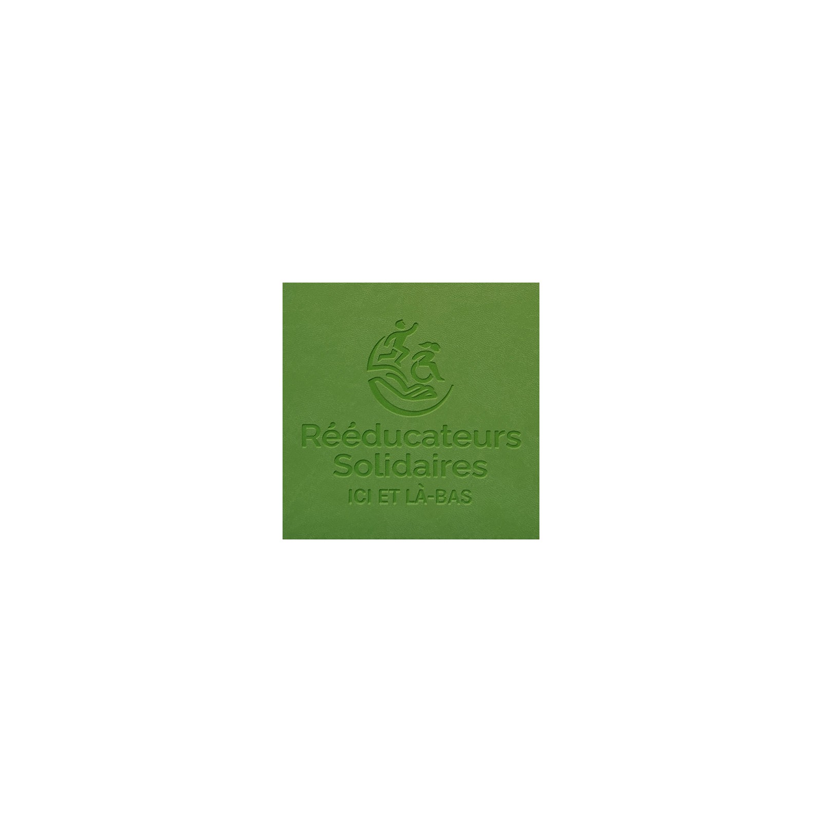marquage couverture verte pour agenda professionnel