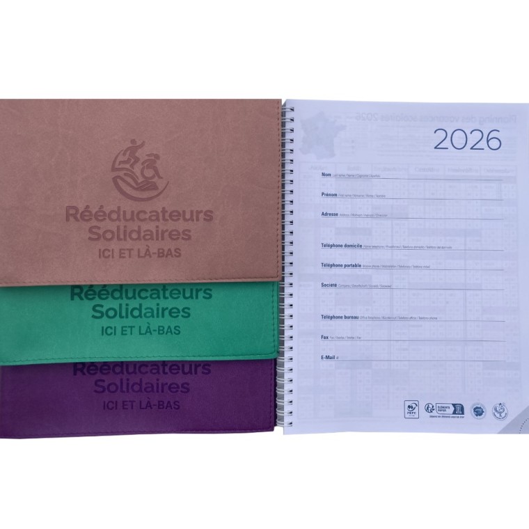 première page intérieure agenda classique 2026