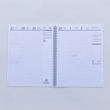 pages intérieures de l'agenda classique