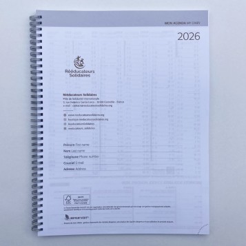 première page intérieure personnalisée de l'agenda professionnel