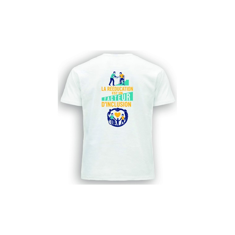 prototype tee-shirt Homme coton blanc, dos