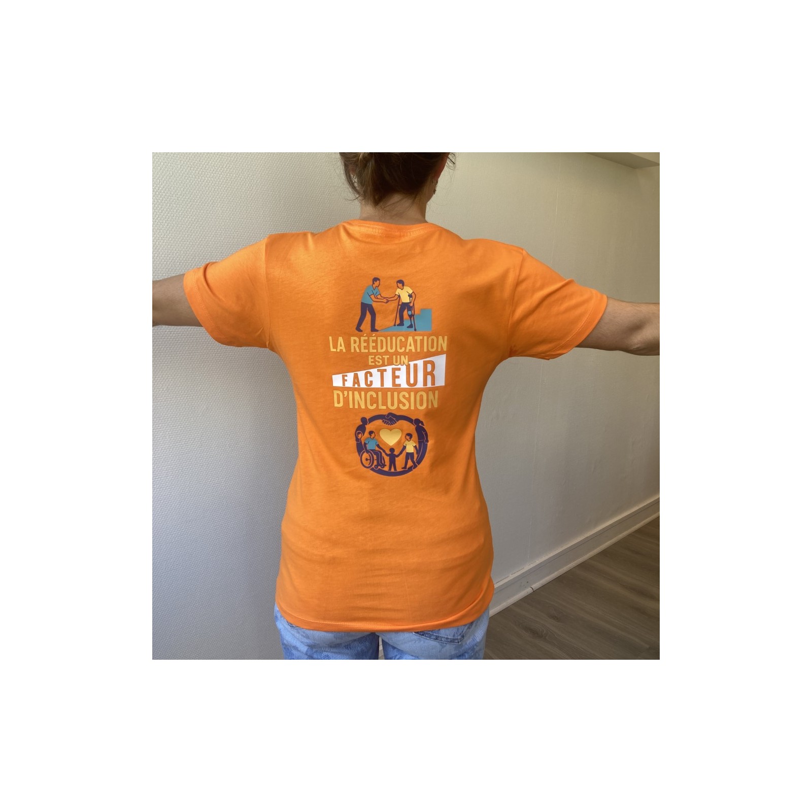 Tee-shirt Femme coton orange, dos