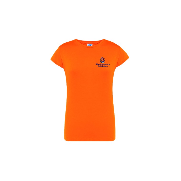 prototype tee-shirt femme coton orange, face avant