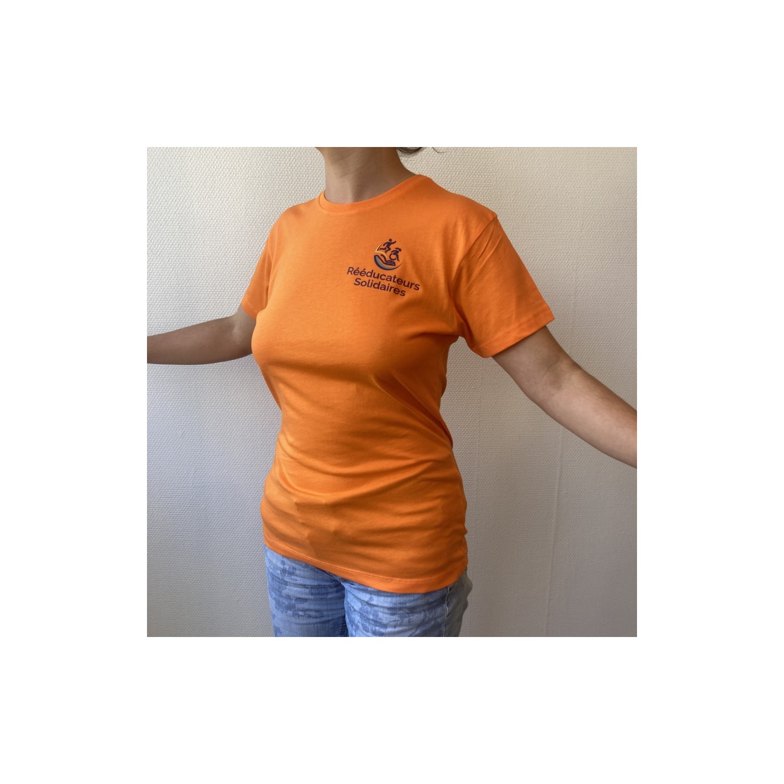 Tee-shirt Femme coton orange, face avant