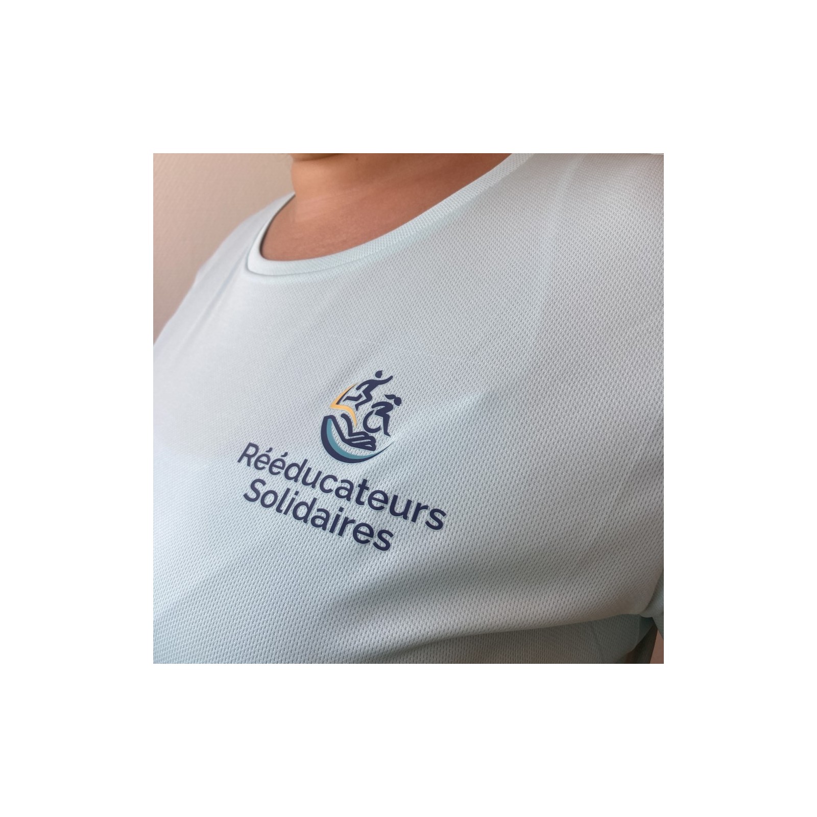 Tee-shirt Femme respirant menthe, marquage cœur logo R.S.