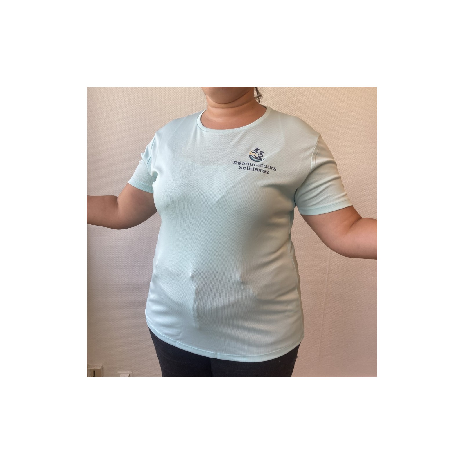Tee-shirt Femme respirant menthe, face avant.